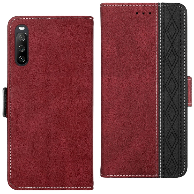 For Sony Xperia 10 III Stitching Side-Magnetic RFID Leather Phone Case