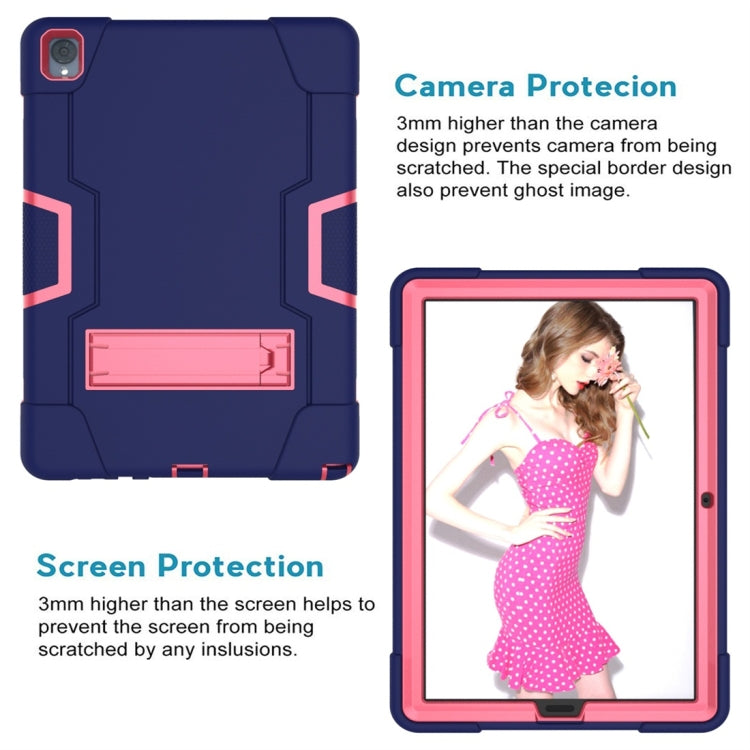 For Huawei MediaPad M6 10.8 Contrast Color Silicone + PC Combination Case with Holder