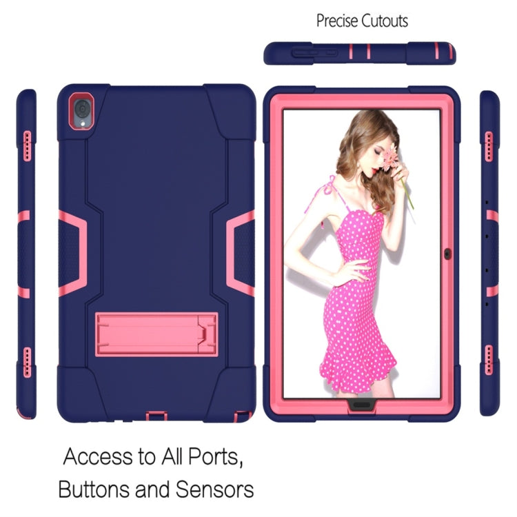 For Huawei MediaPad M6 10.8 Contrast Color Silicone + PC Combination Case with Holder