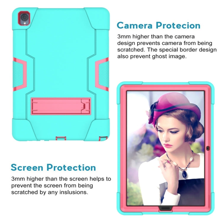 For Huawei MediaPad M6 10.8 Contrast Color Silicone + PC Combination Case with Holder