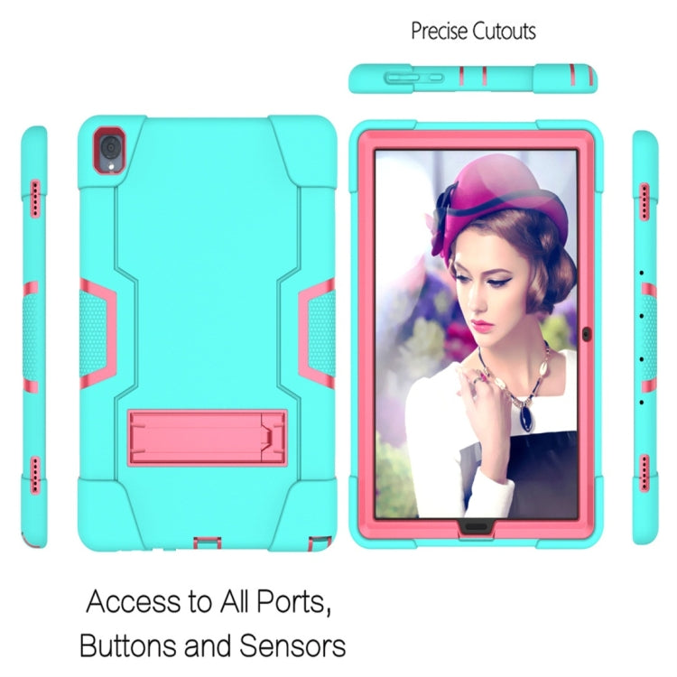 For Huawei MediaPad M6 10.8 Contrast Color Silicone + PC Combination Case with Holder