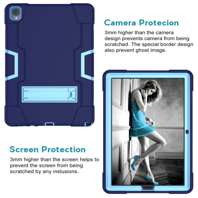 For Huawei MediaPad M6 10.8 Contrast Color Silicone + PC Combination Case with Holder