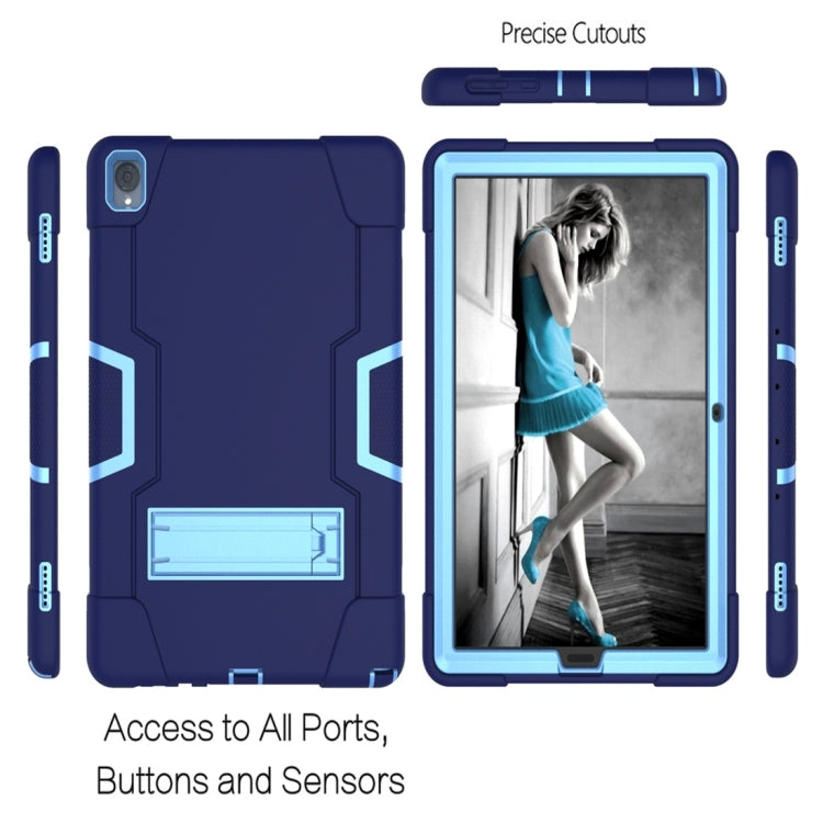 For Huawei MediaPad M6 10.8 Contrast Color Silicone + PC Combination Case with Holder