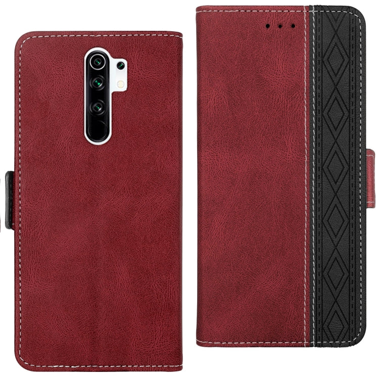 For Xiaomi Redmi 9 Stitching Side-Magnetic RFID Leather Phone Case