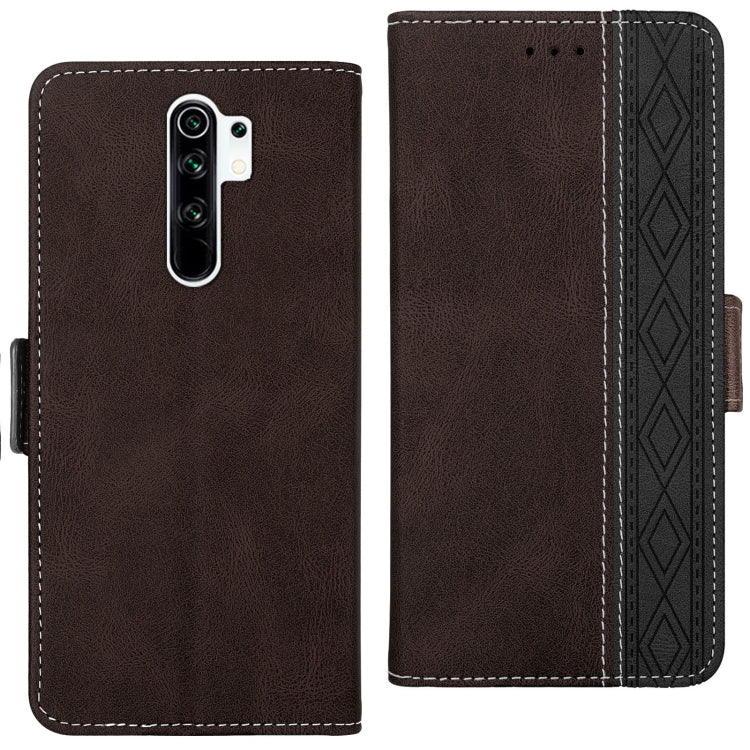 For Xiaomi Redmi 9 Stitching Side-Magnetic RFID Leather Phone Case