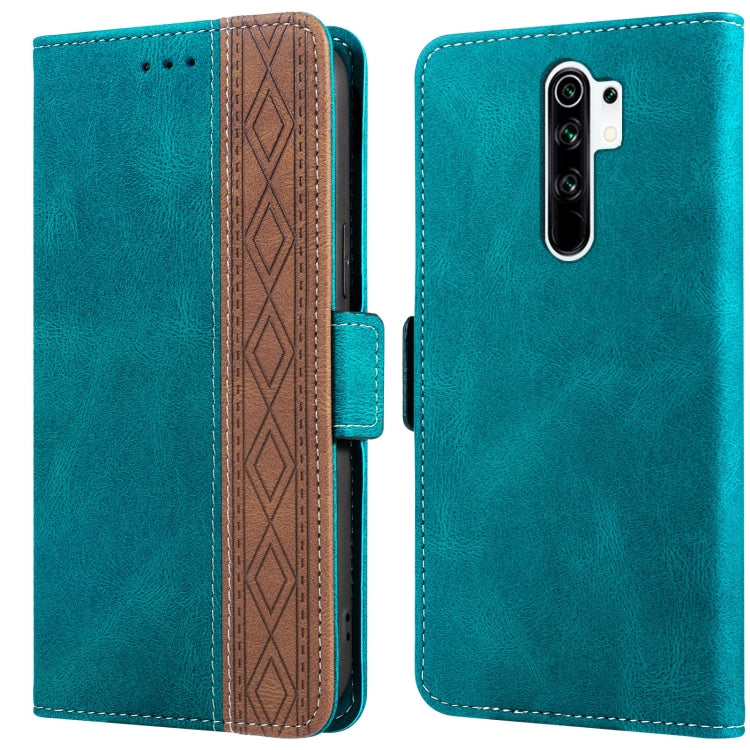 For Xiaomi Redmi 9 Stitching Side-Magnetic RFID Leather Phone Case