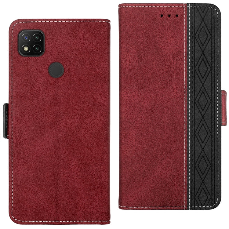 For Xiaomi Redmi 9C Stitching Side-Magnetic RFID Leather Phone Case