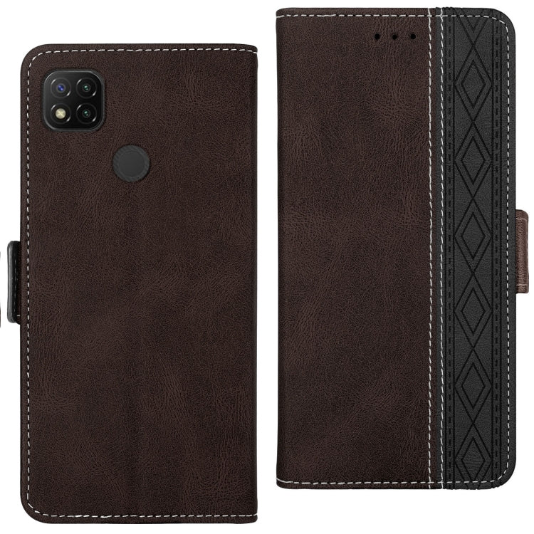 For Xiaomi Redmi 9C Stitching Side-Magnetic RFID Leather Phone Case