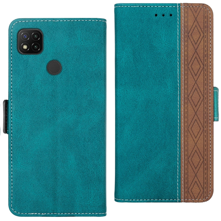 For Xiaomi Redmi 9C Stitching Side-Magnetic RFID Leather Phone Case