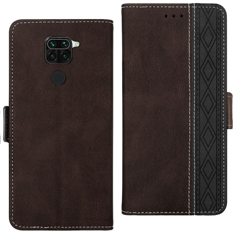 For Xiaomi Redmi Note 9 / 10X Stitching Side-Magnetic RFID Leather Phone Case