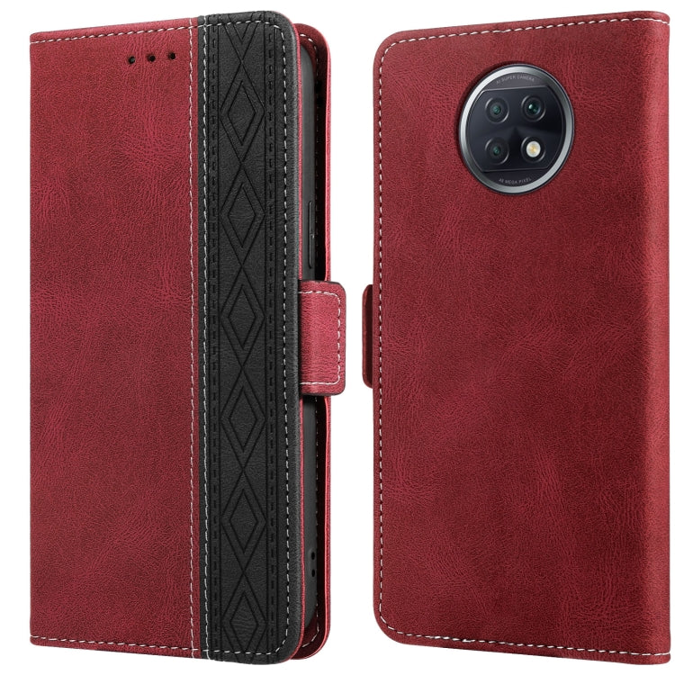 For Xiaomi Redmi Note 9T 5G Stitching Side-Magnetic RFID Leather Phone Case