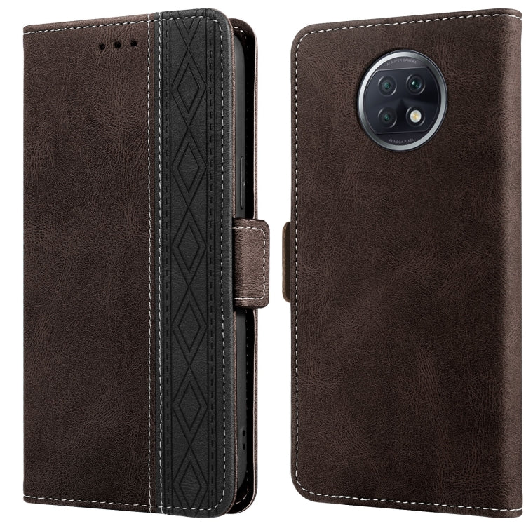 For Xiaomi Redmi Note 9T 5G Stitching Side-Magnetic RFID Leather Phone Case