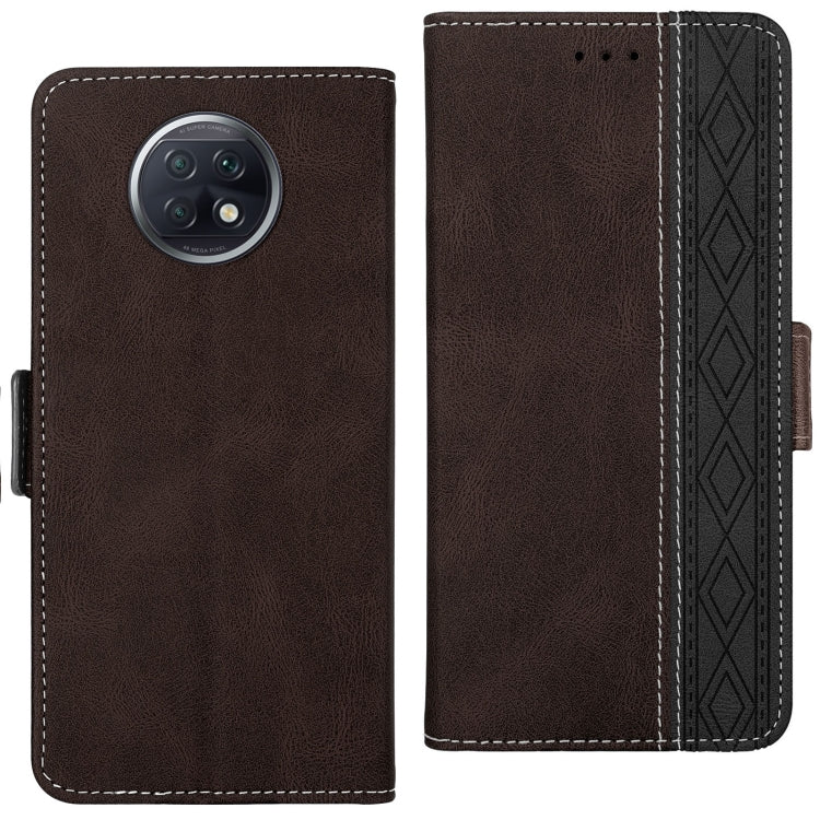 For Xiaomi Redmi Note 9T 5G Stitching Side-Magnetic RFID Leather Phone Case
