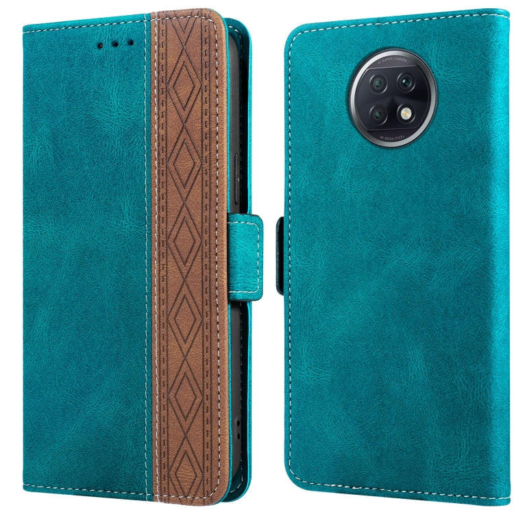 For Xiaomi Redmi Note 9T 5G Stitching Side-Magnetic RFID Leather Phone Case