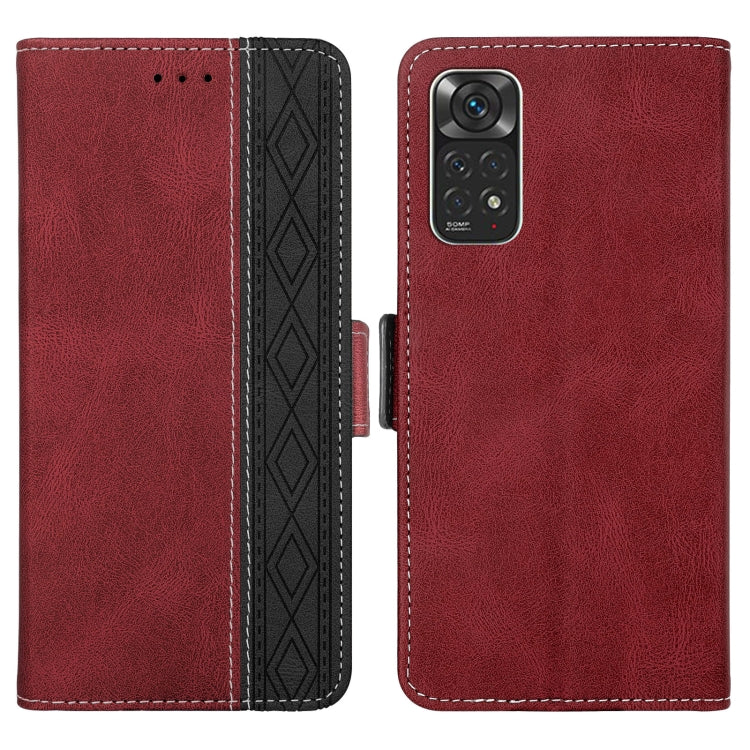 For Xiaomi Redmi Note 11 International Stitching Side-Magnetic RFID Leather Phone Case