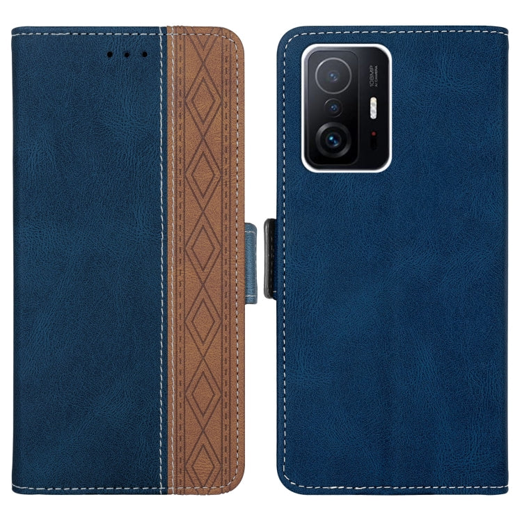 For Xiaomi Mi 11T Stitching Side-Magnetic RFID Leather Phone Case