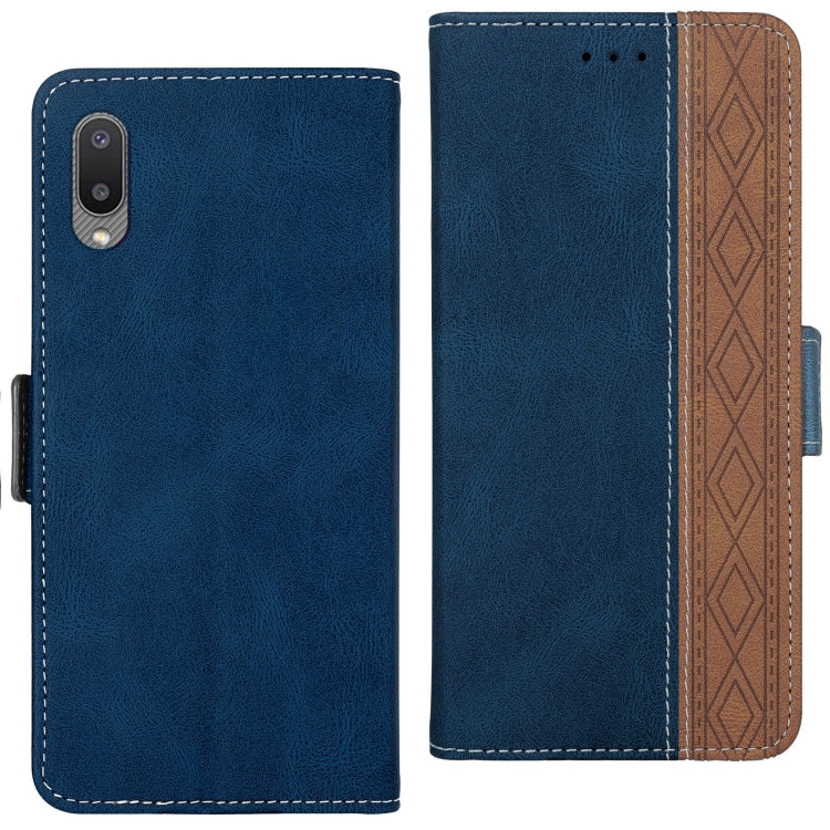 For Samsung Galaxy A02 Stitching Side-Magnetic RFID Leather Phone Case