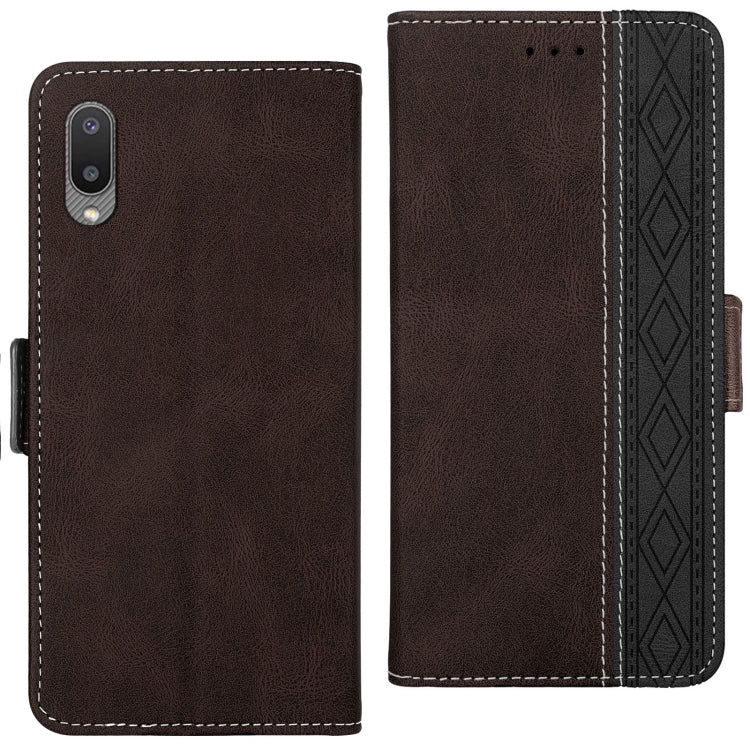 For Samsung Galaxy A02 Stitching Side-Magnetic RFID Leather Phone Case