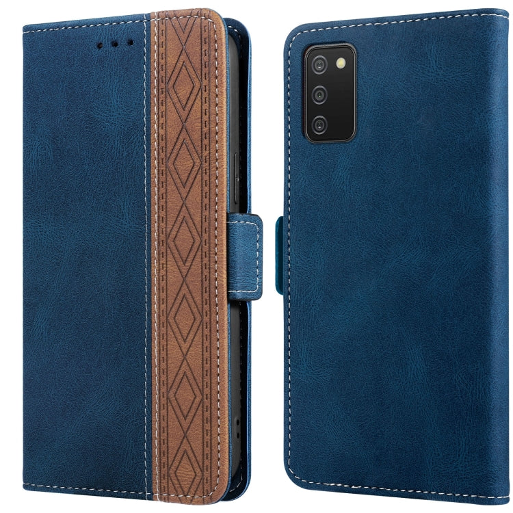 For Samsung Galaxy A03s 166mm Stitching Side-Magnetic RFID Leather Phone Case