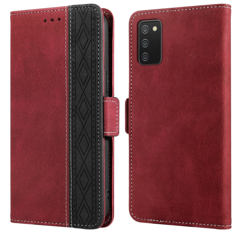For Samsung Galaxy A03s 166mm Stitching Side-Magnetic RFID Leather Phone Case