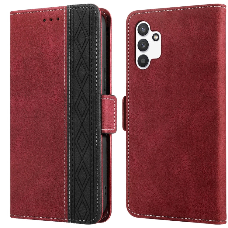 For Samsung Galaxy A13 4G Stitching Side-Magnetic RFID Leather Phone Case