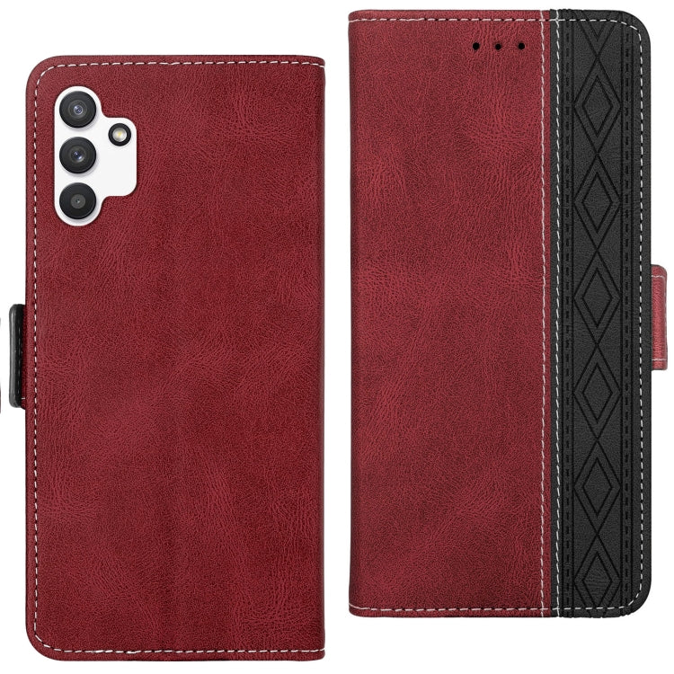 For Samsung Galaxy A13 4G Stitching Side-Magnetic RFID Leather Phone Case