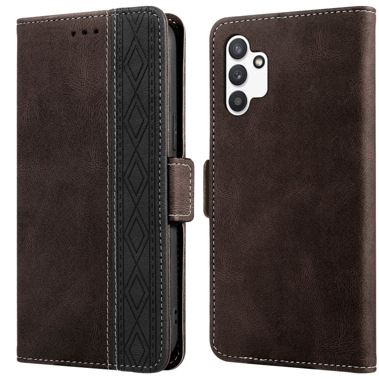 For Samsung Galaxy A13 4G Stitching Side-Magnetic RFID Leather Phone Case