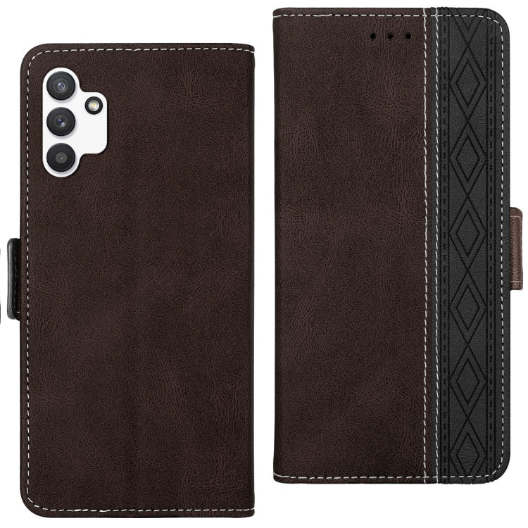 For Samsung Galaxy A13 4G Stitching Side-Magnetic RFID Leather Phone Case