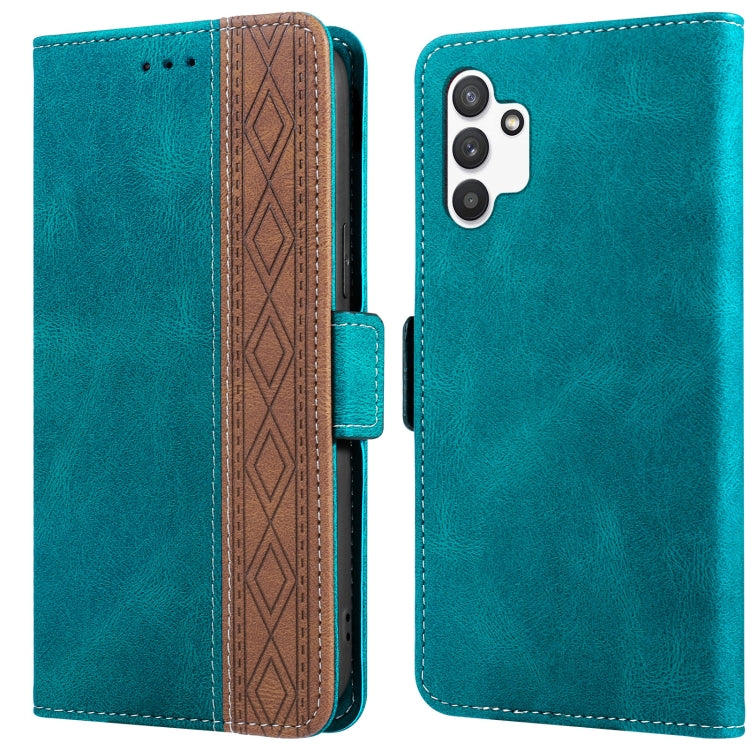 For Samsung Galaxy A13 4G Stitching Side-Magnetic RFID Leather Phone Case