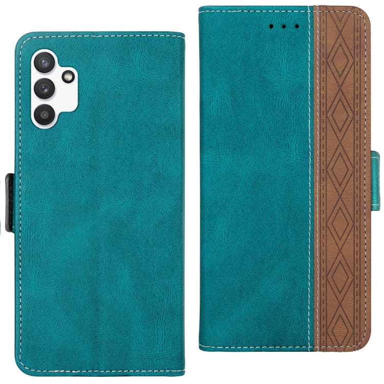 For Samsung Galaxy A13 4G Stitching Side-Magnetic RFID Leather Phone Case
