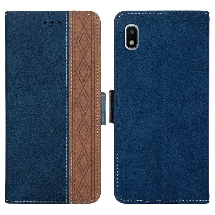 For Samsung Galaxy A20 JP Version Stitching Side-Magnetic RFID Leather Phone Case