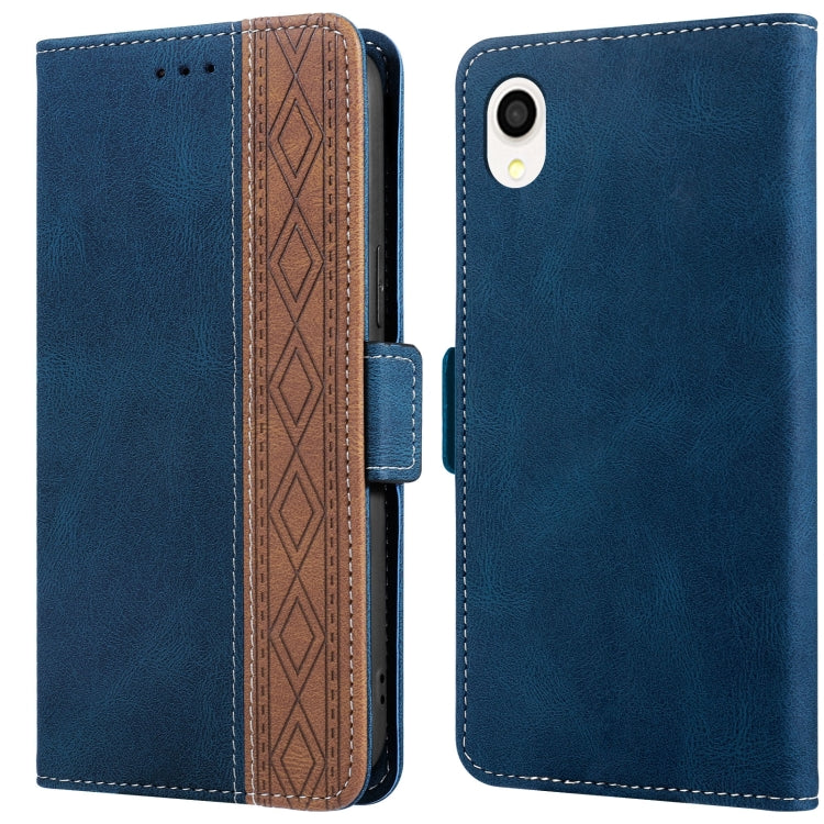 For Samsung Galaxy A22 JP Version Stitching Side-Magnetic RFID Leather Phone Case