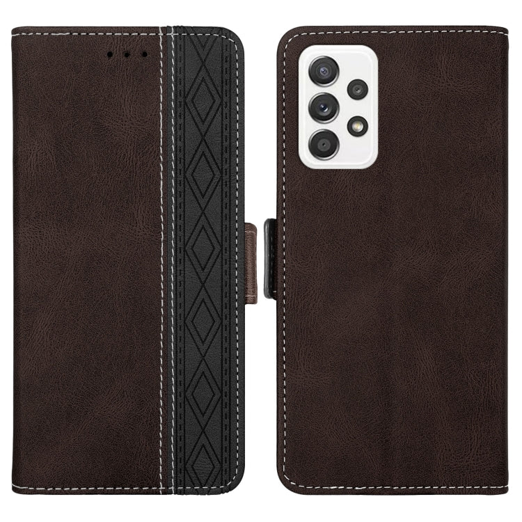 For Samsung Galaxy A32 4G Stitching Side-Magnetic RFID Leather Phone Case