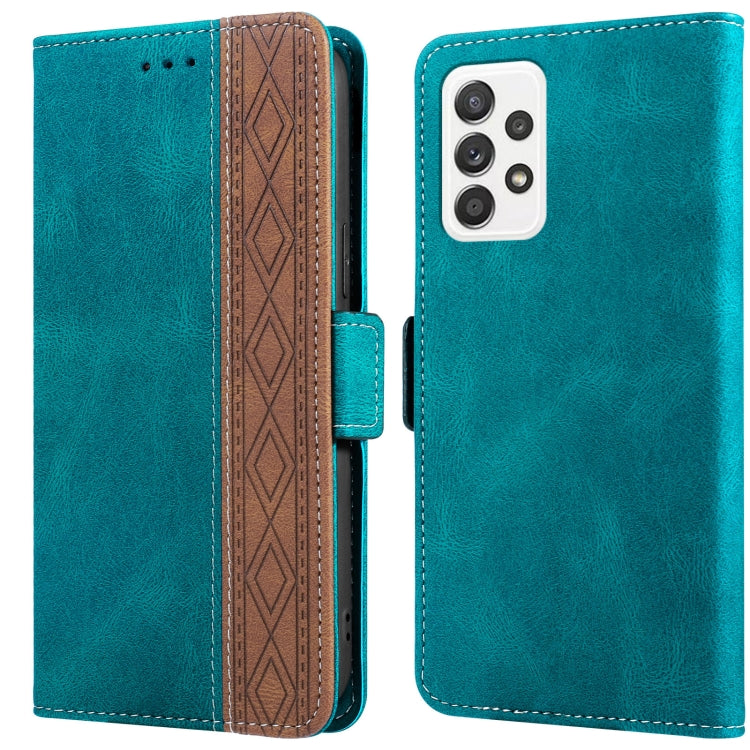 For Samsung Galaxy A32 4G Stitching Side-Magnetic RFID Leather Phone Case