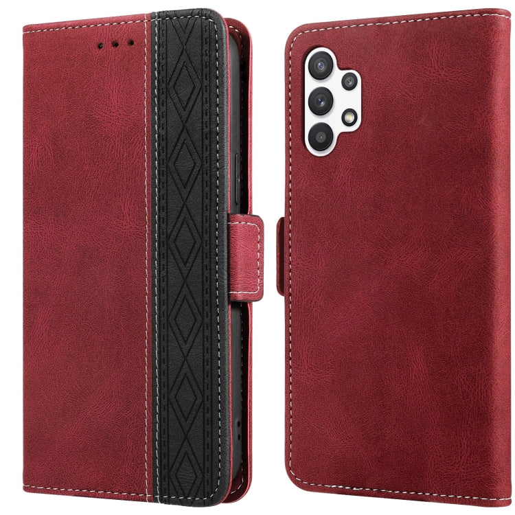 For Samsung Galaxy A32 5G Stitching Side-Magnetic RFID Leather Phone Case