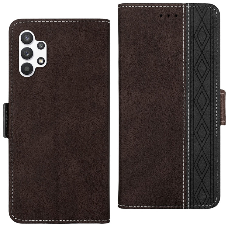 For Samsung Galaxy A32 5G Stitching Side-Magnetic RFID Leather Phone Case