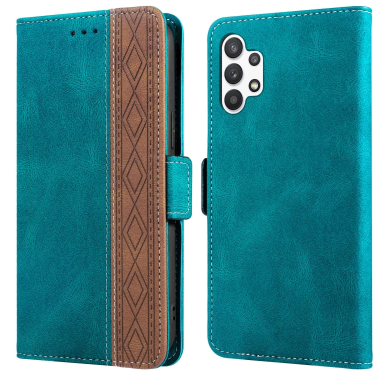 For Samsung Galaxy A32 5G Stitching Side-Magnetic RFID Leather Phone Case