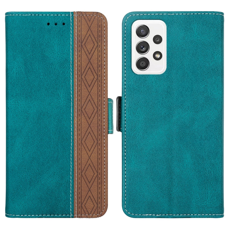 For Samsung Galaxy A33 5G Stitching Side-Magnetic RFID Leather Phone Case