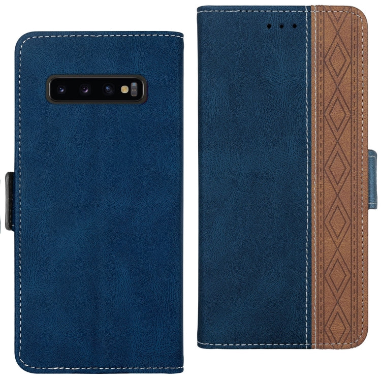 For Samsung Galaxy S10 Stitching Side-Magnetic RFID Leather Phone Case