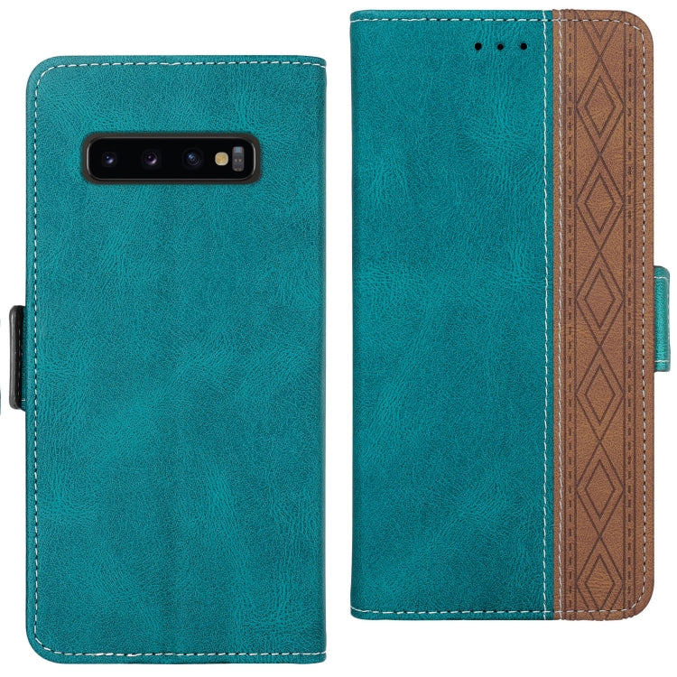 For Samsung Galaxy S10 Stitching Side-Magnetic RFID Leather Phone Case