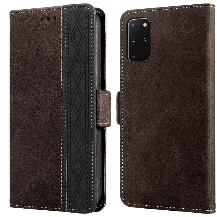 For Samsung Galaxy S20+ Stitching Side-Magnetic RFID Leather Phone Case