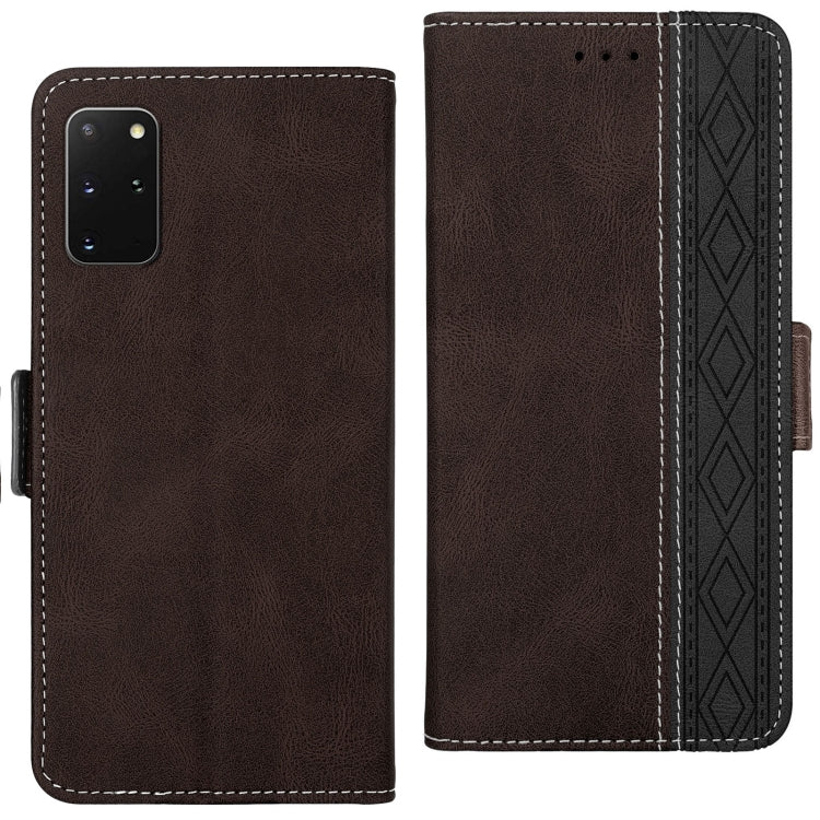 For Samsung Galaxy S20+ Stitching Side-Magnetic RFID Leather Phone Case