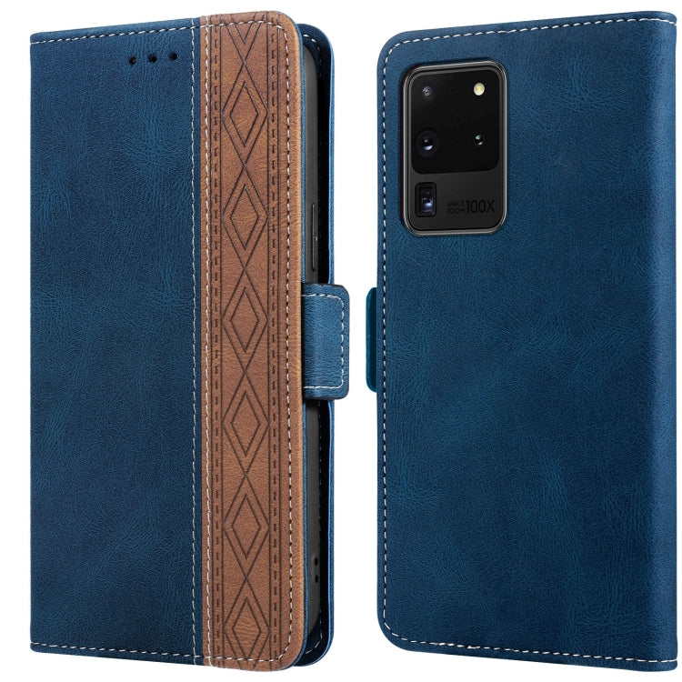 For Samsung Galaxy S20 Ultra Stitching Side-Magnetic RFID Leather Phone Case