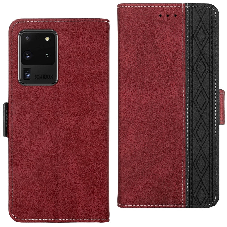 For Samsung Galaxy S20 Ultra Stitching Side-Magnetic RFID Leather Phone Case