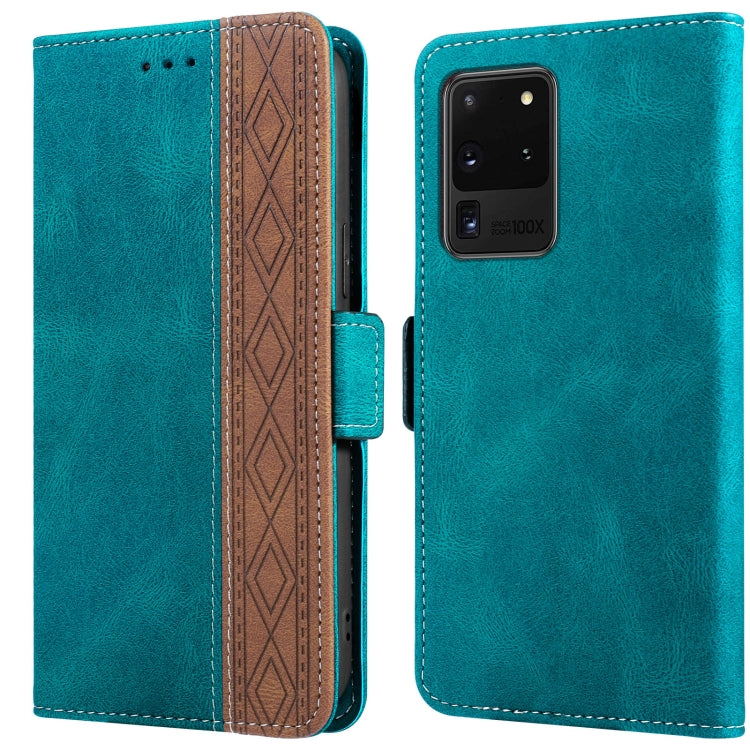 For Samsung Galaxy S20 Ultra Stitching Side-Magnetic RFID Leather Phone Case