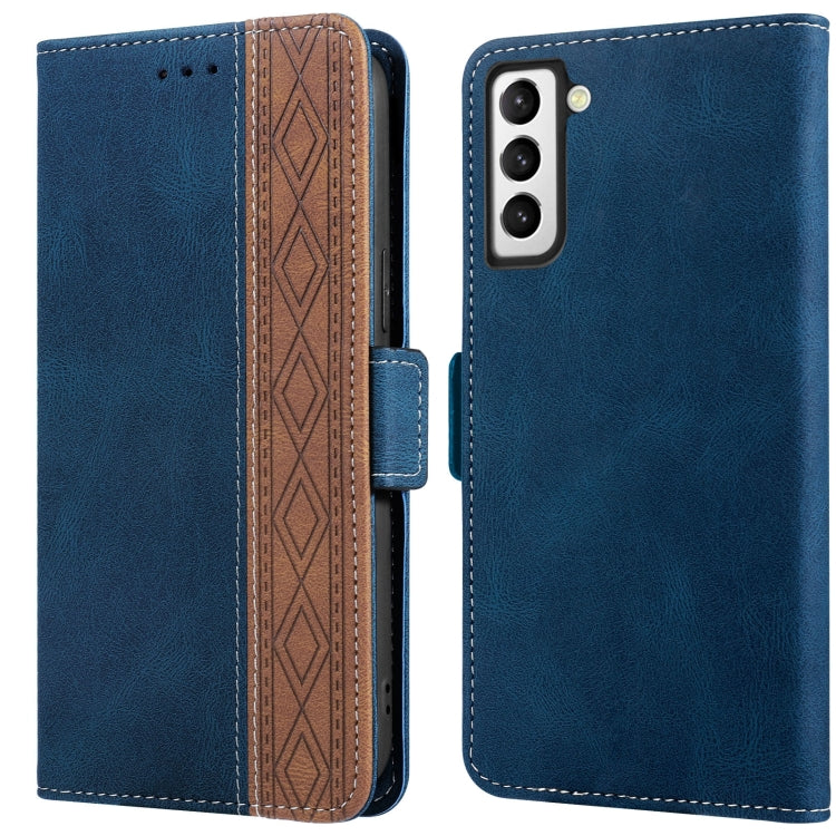 For Samsung Galaxy S21 FE 5G Stitching Side-Magnetic RFID Leather Phone Case