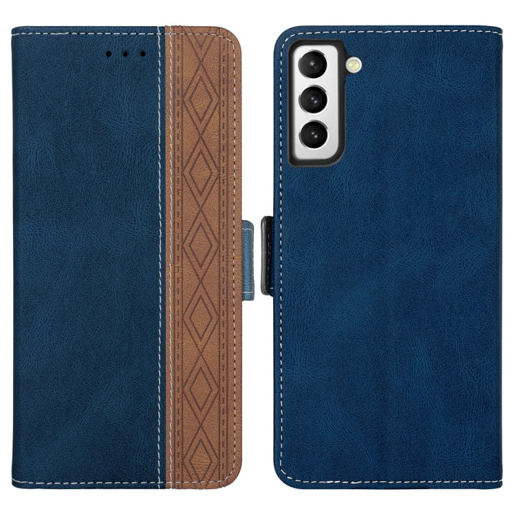 For Samsung Galaxy S21 FE 5G Stitching Side-Magnetic RFID Leather Phone Case