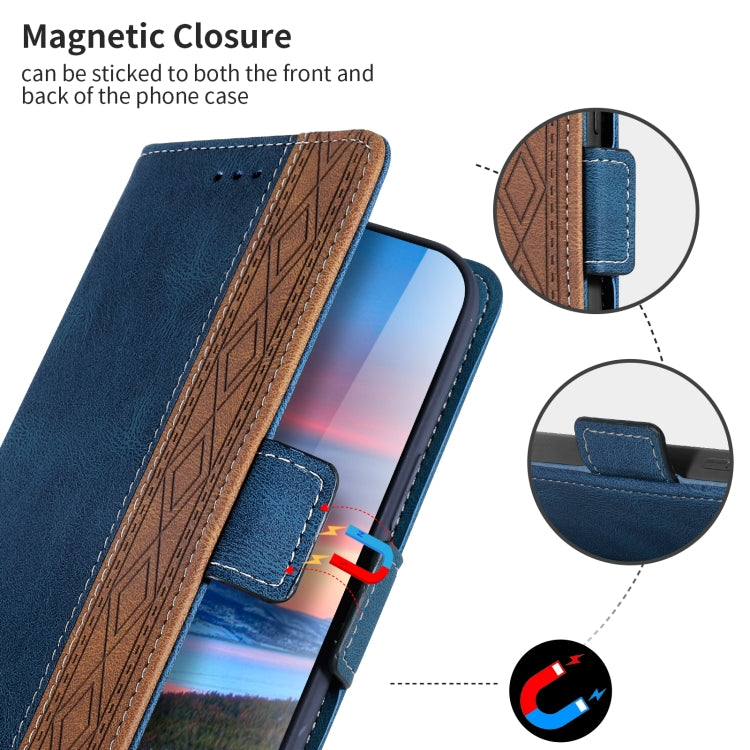 For Samsung Galaxy S22+ 5G Stitching Side-Magnetic RFID Leather Phone Case