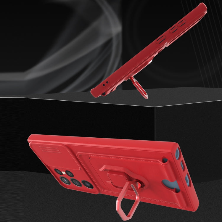 For Samsung Galaxy S22 Ultra 5G Sliding Camera Cover Design TPU Phone Case
