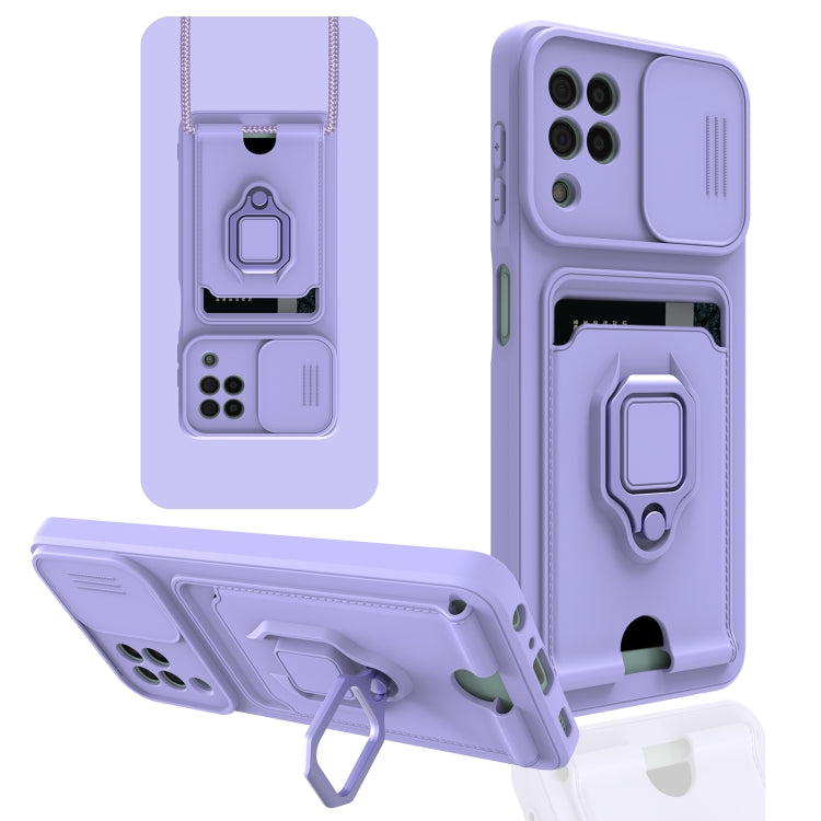 For Samsung Galaxy A22 4G Sliding Camera Cover Design TPU Phone Case